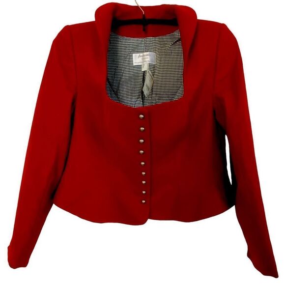 Angermaier Munchen Red Wine Oktoberfest Drindl Wool Jacket Sz EU 44 or US 14 NWT - Picture 11 of 11